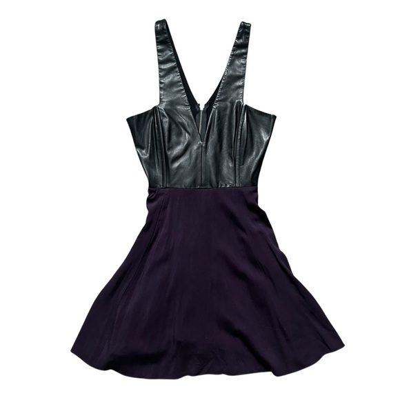Mason Dresses & Skirts - Mason Faux Black Leather Top + Purple Flowy Bottom Dress Size 2